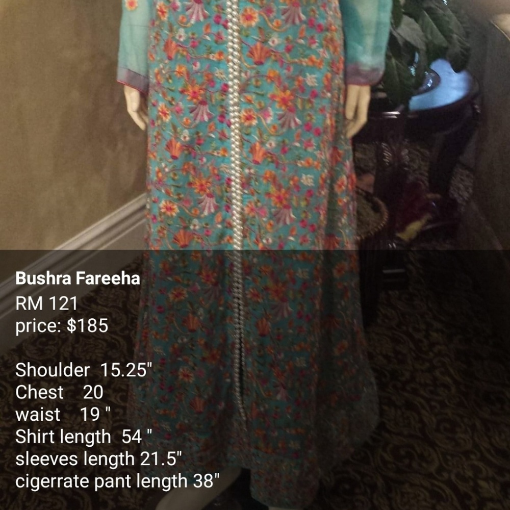 Four piece chiffon party wear dress